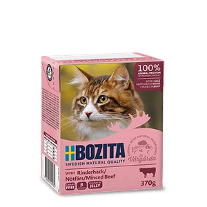 Bozita Cat kousky jelly s s mletým hovězím masem Tetrapak 370 g