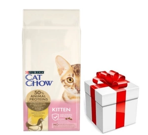 PURINA Cat Chow Kitten Chicken 15kg + Překvapení pro kočku