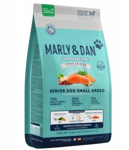 Marly & Dan Senior Dog Small Breed Fresh Salmon Holistic & Hypoallergenic 4 kg suché krmivo