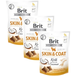 Brit snack Skin Coat krill & coconut 3x150g