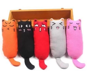 Hračka pro kočky plyšová pískací kočka 15 cm