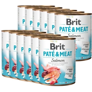 BRIT PATE &amp; MEAT SALMON 12x800g