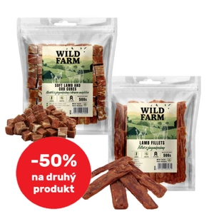 WILD FARM jehněčí a treska na kostičky měkké 500g + WILD FARM jehněčí filet 500g