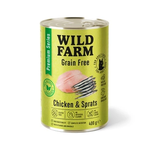 WILD FARM Premium Grain Free Chicken and Sprats 400g - krmivo pro kočky bez obilovin