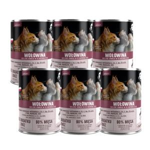 PetRepublic kousky v omáčce s hovězím masem 6x400g pro kočky