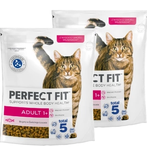 PERFECT FIT (Adult 1+) 2x750g suché krmivo bohaté na lososa pro dospělé kočky