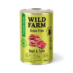 WILD FARM Premium Grain Free Beef and Tuna 400g - krmivo pro kočky bez obilovin