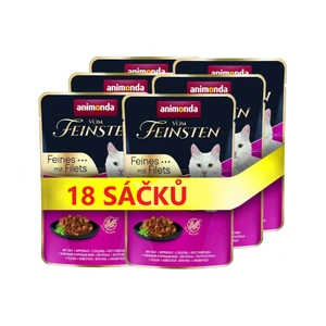 ANIMONDA Cat Vom Feinsten Adult telecí + kuřecí filé 18x85g kapsička
