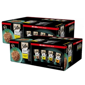 SHEBA sáčky 160x85g Delicacy Poultry flavours - vlhké krmivo pro kočky v želé, s kachnou, s kuřetem, s drůbeží, s krůtou