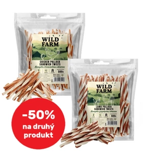 WILD FARM sendvič s kuřecím masem a treskou 500g + WILD FARM sendvič s jehněčím masem a treskou 500g