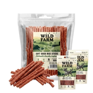 WILD FARM tyčinky pro psy s kachnou a rýží 500g + WILD FARM měkká kachní prsa 2x80g