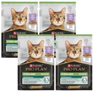 Purina Pro Plan Sterilised Senior s krůtím masem pro kočky 4x85 g