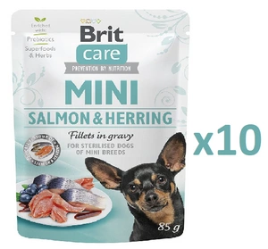 Brit Care Mini Losos a sledě v omáčce 10x85g