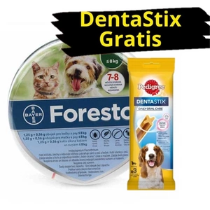 Foresto obojek pro malé psy a kočky do 8 kg 38 cm + DentaStix ZDARMA