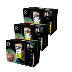 Sheba Select Slices in jelle drůbeží 36 x 85 g kapsa kuře, krůta, kachna, drůbe SLEVA