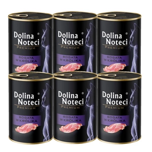 Dolina Noteci Premium pro kočky s vysokým obsahem králíka 6x400g
