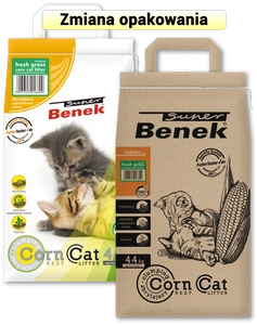 Certech Super Benek Corn Cat Čerstvá tráva Hrudkující kukuřičná podestýlka 7 l