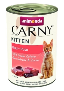 ANIMONDA Cat Carny Kitten chuť: hovězí, krůtí srdce 400g