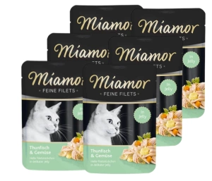 Miamor Feine Filets - mokré krmivo pro kočky filety z tuňáka se zeleninou 6x100g