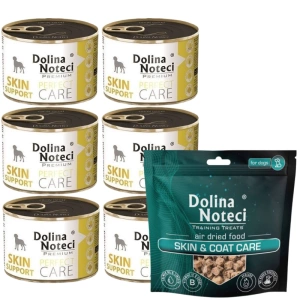 Dolina noteci Premium Perfect Care Skin Support 185g + Training Treats Skin & Coat Care 130g