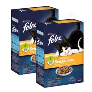 Felix Farmhouse Sensations se směsí kuřecího a krůtího masa a zeleniny 2kg