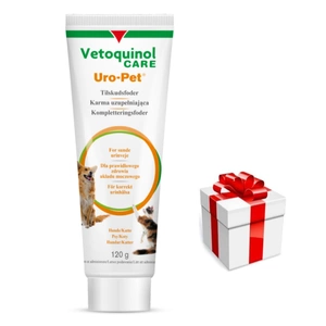 VETOQUINOL Uro-Pet gel 120g + Překvapení pro kočku