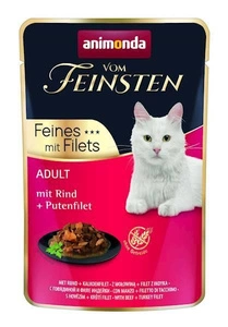 ANIMONDA Cat Vom Feinsten Adult Hovězí + krůtí filé 85g kapsička