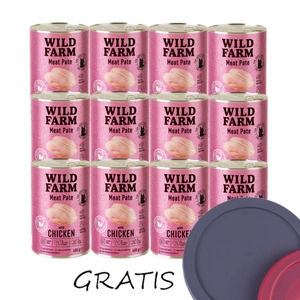 WILD FARM Pate Chicken 12x400g - bezlepkové krmivo pro kočky