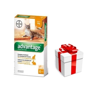 Advantage Spot-on pro malé kočky a králíky 40 mg 4 x 0,4 ml + Překvapení pro kočku