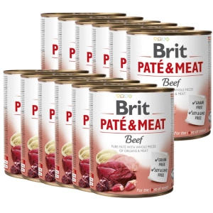 BRIT PATE &amp; MEAT HOVĚZÍ 12x800g