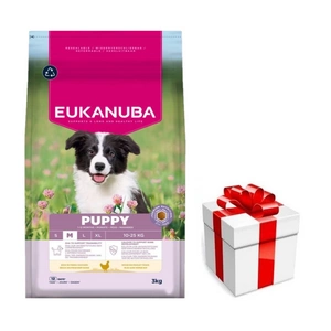 EUKANUBA  Growing Puppy Medium Breed Chicken 3kg + překvapení pro vašeho psa ZDARMA