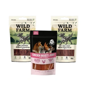 PetRepublic + Wild Farm pamlsky pro psy Mix chutí 160 g