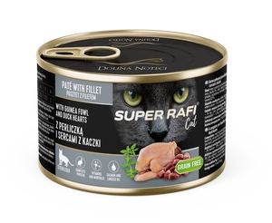 DOLINA NOTECI Super Rafi Cat P&F s perličkami a kachními srdíčky pro sterilizované kočky 185 g