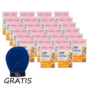 PURINA Cat Chow Krmivo pro dospělé kočky s lososem a zelenými fazolkami v želé 26x85g