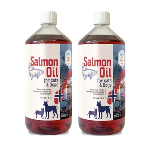 Lososový olej pro psy a kočky 2x1000 ml