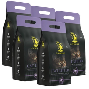 Cat Royale Lawenda bentonitová 25l (5x5l)