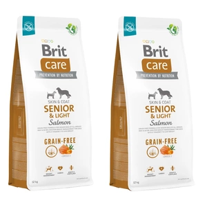 BRIT CARE Dog Grain-free Senior &amp; Light Salmon 2x12kg