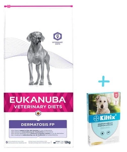 EUKANUBA Dermatosis FP 12kg + Obojek Kiltix 70 cm