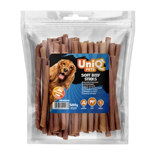 UNIQ PETS snacky pro psy 500g Hovězí tyčinky