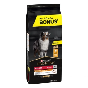 Purina Pro Plan Medium Adult Optibalance, kuře a rýže 14 kg + 2,5 kg