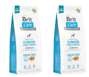BRIT CARE Dog Grain-free Junior Large Breed Salmon 2x12kg