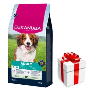 EUKANUBA Adult Small&Medium Breed Lamb & Rice 12kg + Překvapení pro psa
