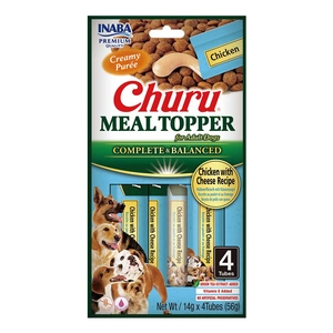 INABA Dog Meal Topper Kuřecí maso se sýrem 4x14 (56g)