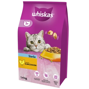 WHISKAS Sterile 1,4 kg - suché krmivo pro kočky po sterilizaci s kuřecím masem
