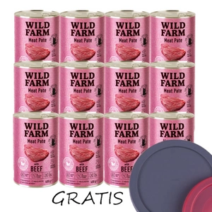WILD FARM Pate Beef 12x400g - bezlepkové krmivo pro kočky