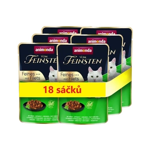 ANIMONDA Cat Vom Feinsten Adult Rabbit + kuřecí filé 18x85g kapsička