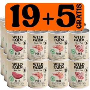 Wild Farm Pate MIX 19x400g + 5x400g ZDARMA