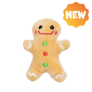 UNIQ PETS PLUSH TOY FOR CATS PURRNIP gingerbread man with catnip 7x6cm