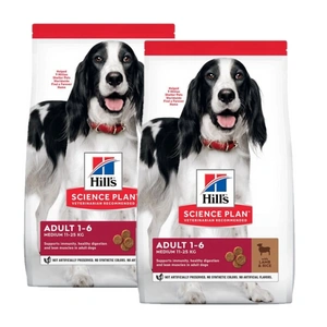 HILL'S SP Science Plan pro dospělé psy středního plemene jehněčí a rýžové 2x14kg