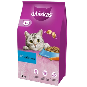 Whiskas Adult tuňák 14 kg +GIMBORN Gim Cat Multi-Vitamin Duo pasta s tuňákem 50g SLEVA 3%